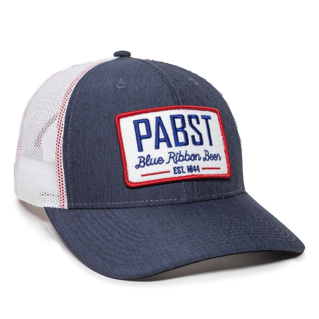 Pabst Blue Ribbon Beer est 1844 Patch Snapback Trucker Hat Outdoor Cap