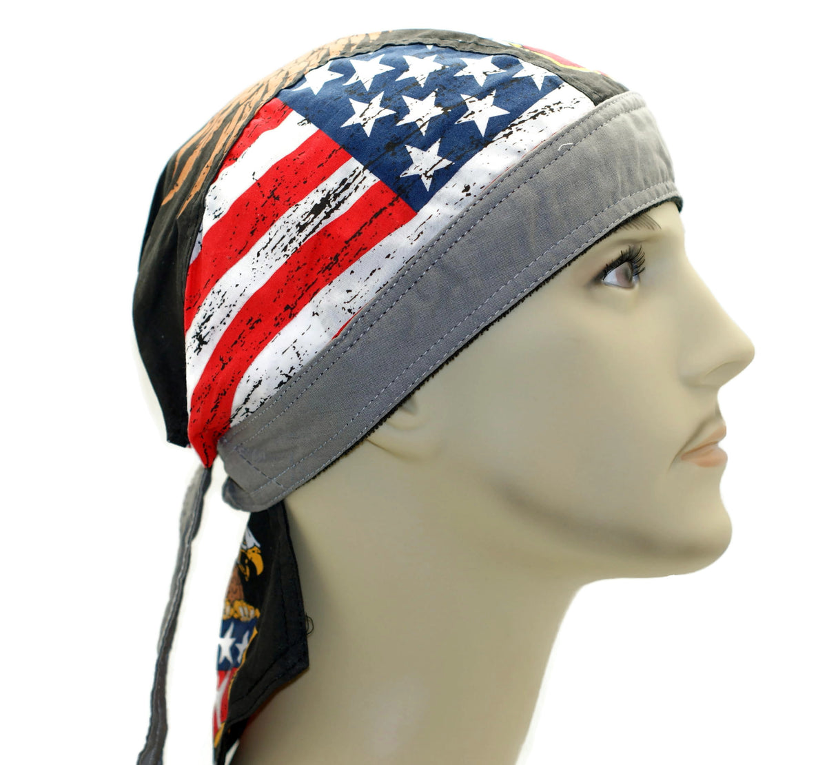 Bandana Headwrap DANBANNA DELUXE Vintage Eagle Shield Du-Rag Doo-Rag ...